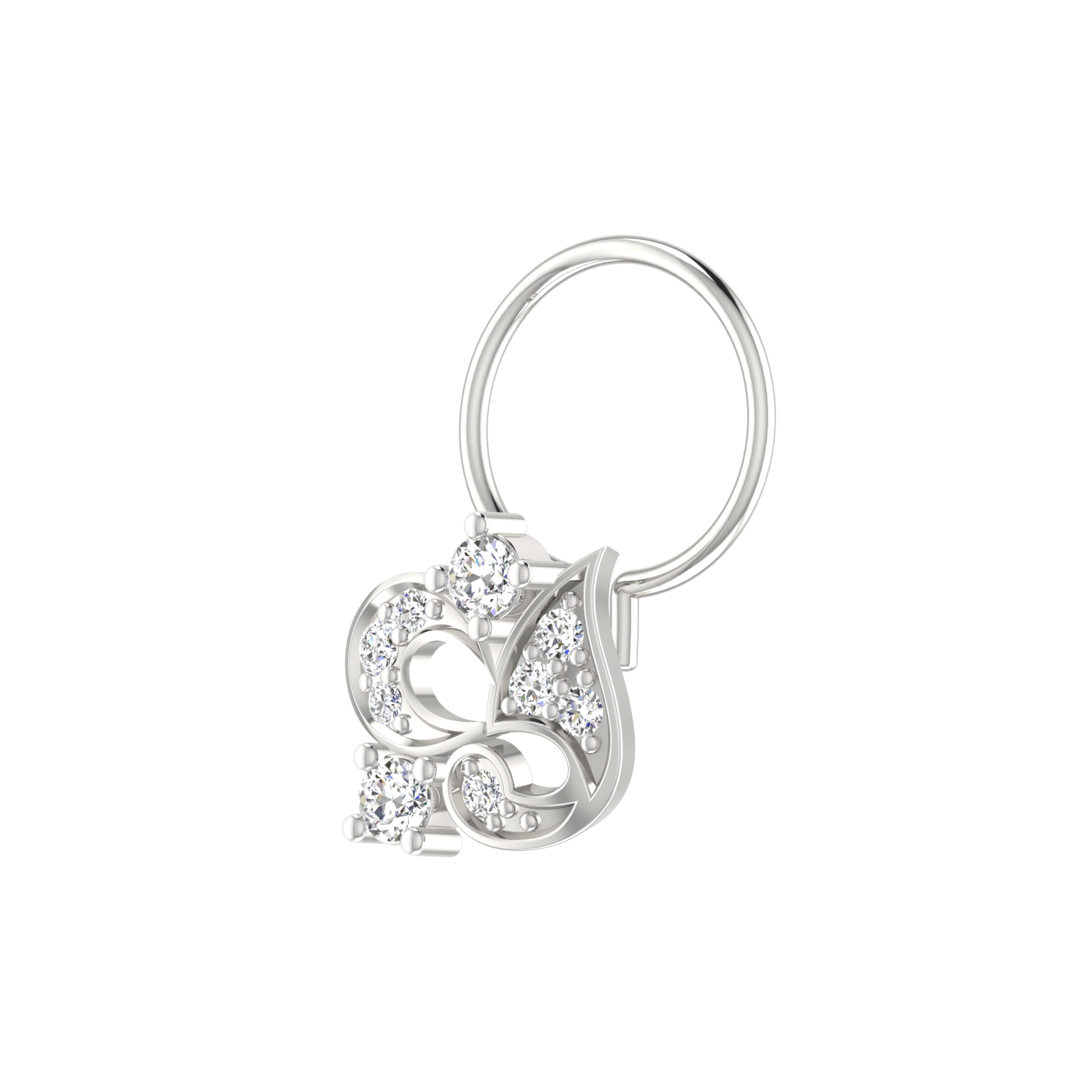 0.11 Carat Natural Diamond Nose Pin - HI Color, VS-SI Clarity.